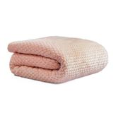 Cobertor Queen Aveludado Manta Soft Touch Flannel - Rose