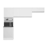 Cozinha Compacta Paris 6 Portas Poliman Móveis Branco