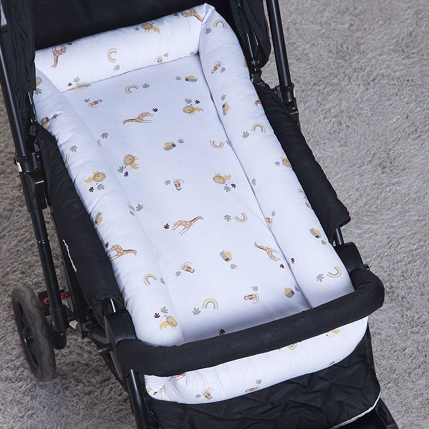 Ninho Para Carrinho E Mini Berço Percal 200 Fios 100% Algodão - Boho Safari - imagem 3