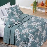 Cobre Leito Queen Dupla Face Avere 200 Fios Estampado 3 Peças Cor Primavera