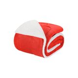 Edredom Solteiro Coberdrom Noruega Sherpa-mantinha 1 Peça - Vermelho