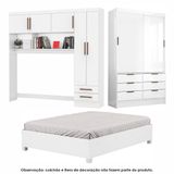 Guarda Roupa Modulado Sevilha Com Cama Casal Carioca Móveis Branco