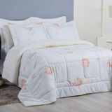 Edredom Solteiro Coberdrom Top Line Estampado Hipercal-sherpa 2 Peças - Garden