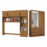 Guarda Roupa Sevilha Plus Com Cama Casal Carioca Móveis Cinamomo