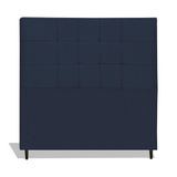 Cabeceira Estofada Box Casal King Size Encosto Para Cama Maveric 195x126 Cm Azul Marinho