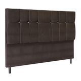 Cabeceira Audi X1 Marrom Estofada Para Cama Box Casal King Size 195cm Quarto Luxo