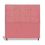 Cabeceira Estofada Box Casal King Size Encosto Para Cama Maveric 195x126 Cm Rosa