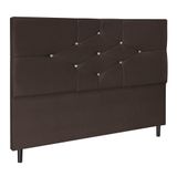 Cabeceira T Cross Marrom Estofada Para Cama Box Casal King Size 195cm Quarto Luxo