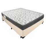Cama Box Casal Sintético + Colchão De Espuma D33 - Sereneprime - 138cm Cor:bege
