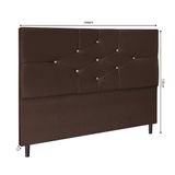 Cabeceira T Cross Marrom Estofada Para Cama Box Solteiro 94cm Quarto Luxo