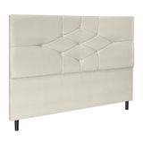 Cabeceira T Cross Bege Estofada Para Cama Box Solteiro 94cm Quarto Luxo