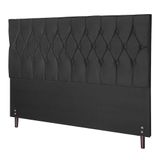 Cabeceira Ram 1500 Preto Estofada Para Cama Box Casal Queen Size 164cm Quarto Luxo