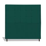 Cabeceira Estofada Box Casal King Size Encosto Para Cama Maveric 195x126 Cm Azul Tiffany