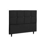 Cabeceira Civic Estofada Com Botão De Strass Para Cama Box Casal King Size 195cm Preto