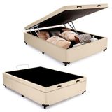 Cama Box Baú Viúva Sereneprime Sintético Bege 128x188x44
