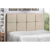 Cabeceira Civic Estofada Com Botão De Strass Para Cama Box Casal 144cm New Foam