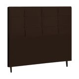 Cabeceira Solteiro 94 Cm Hylux Marrom Para Cama Box Estofada -
