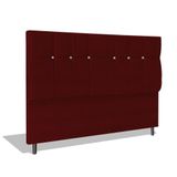 Cabeceira Estofada Box Casal King Size Encosto Para Cama Audi X1 195x126 Cm Marsala