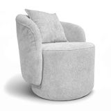 Poltrona Decorativa Para Sala Quarto Aisha Orgânica Élpis Móveis Boucle Prata