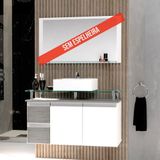 Gabinete Banheiro 2 Gavetas 2 Portas Diamante 80cm - Cinza Rovere - Cinza