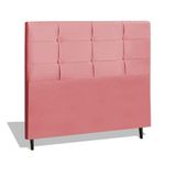 Cabeceira Estofada Box Casal King Size Encosto Para Cama Hylux 195x126 Cm Rosa