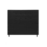 Cabeceira Solteiro 94 Cm Maveric Preto Para Cama Box Estofada