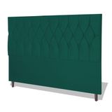 Cabeceira Estofada Box Casal Queen Size Encosto Para Cama Ram 1500 164x126 Cm Azul Tiffany