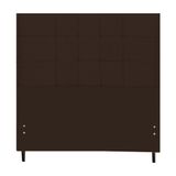 Cabeceira New Maveric Estofada Com Botão De Tecido Para Cama Box Casal King Size 195cm Marrom