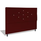 Cabeceira Estofada Box Solteiro Encosto Para Cama T Cross 94x126 Marsala