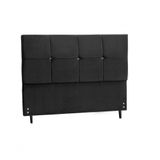 Cabeceira Casal 144 Cm New Civic Preto Para Cama Box Estofada