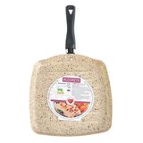 Frigideira Colore Grill Bistequeira 24cm Quadrada Bege Stone