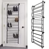 Sapateira Vertical De Parede E Porta Para 36 Pares - Preto