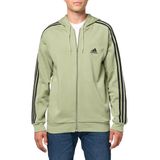 Moletom Masculino Adidas Essentials De 3 Listras Com Zíper Completo