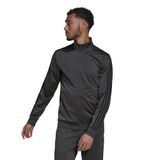 Jaqueta Esportiva Adidas Warm-up Tricot De 3 Listras Para Homens Cinza/preta
