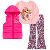 Conjunto De Roupas Paw Patrol Nickelodeon Girls 3 Peças Para Crianças