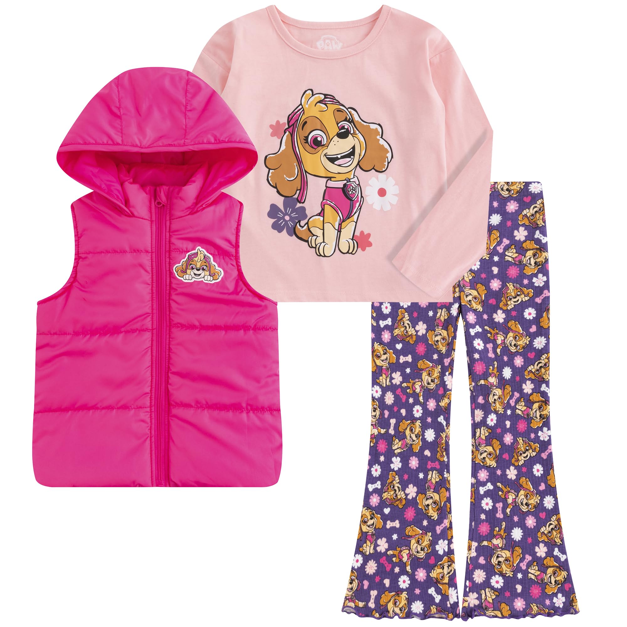 Conjunto De Roupas Paw Patrol Nickelodeon Girls 3 Peças Para Crianças