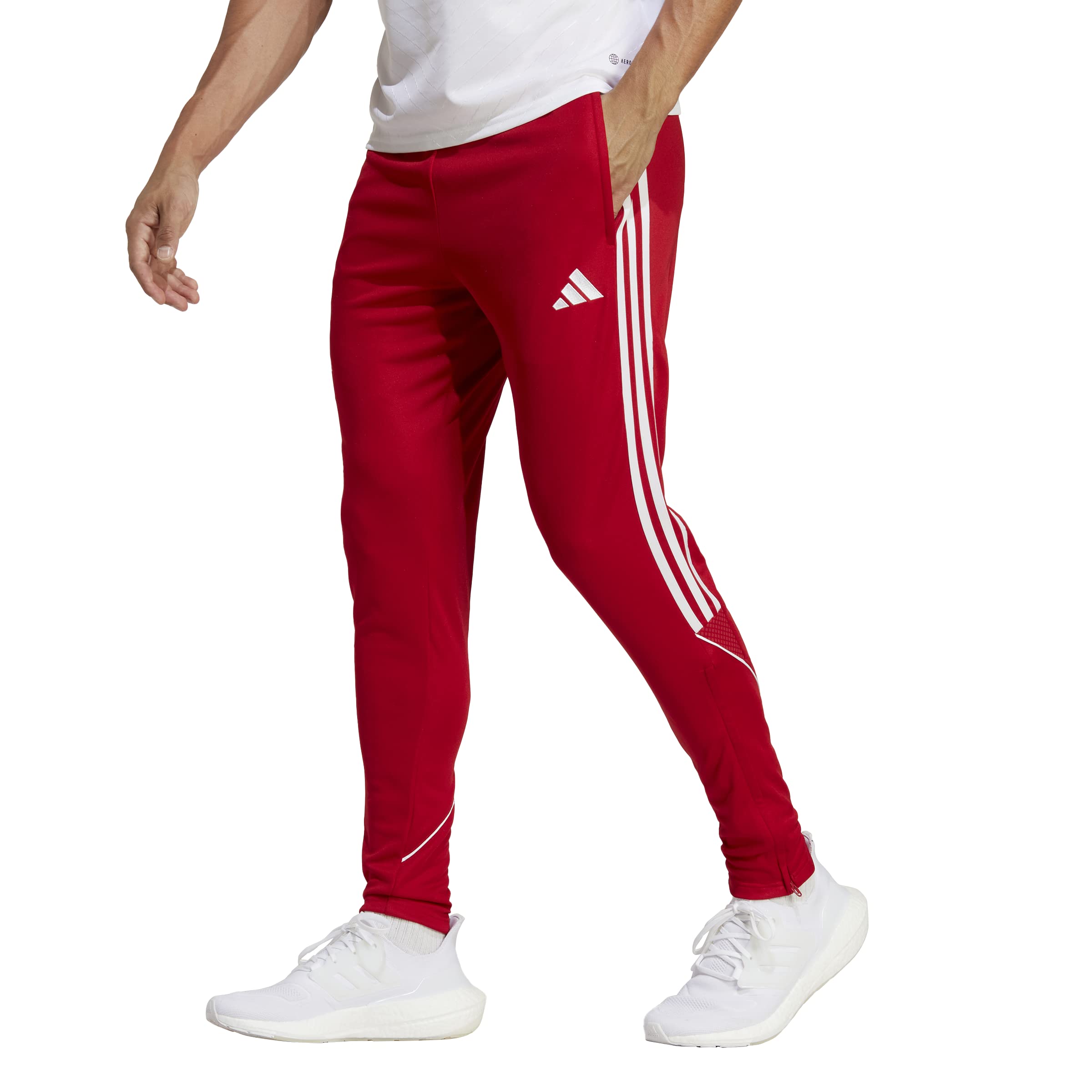 Calças Masculinas Adidas, Tamanho Alto, Tiro 23 League Team Power, Vermelhas