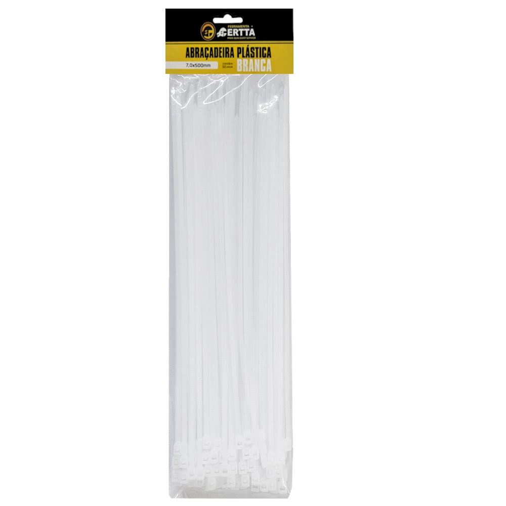 6 Pacotes Com 50 Abraçadeiras Nylon Enforca Gato 7 X 500mm Fita ...