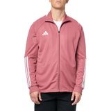 Jaqueta Esportiva Adidas Sereno Cut De 3 Listras Para Homens, Carmesim/branca