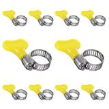 Kit 100 Abraçadeiras Metal Com Borboleta Para Mangueira Gas Casa Jardim Rosca Sem Fim 3/4 13/19mm