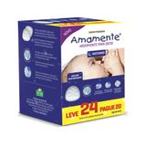 Absorvente para seios Amamente noturno leve 24 e pague 20 unidades Amamente