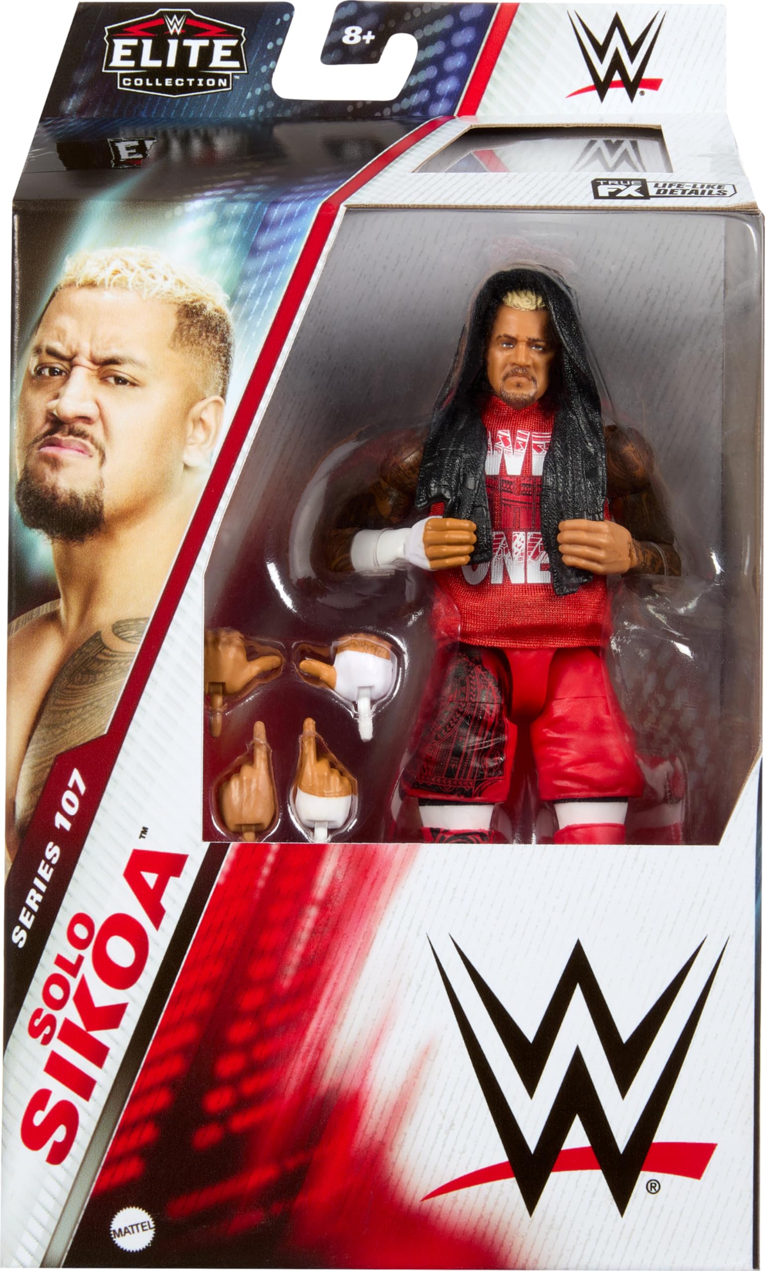 Boneco De Ação Mattel Wwe Elite Series #107 Solo Sikoa 15cm