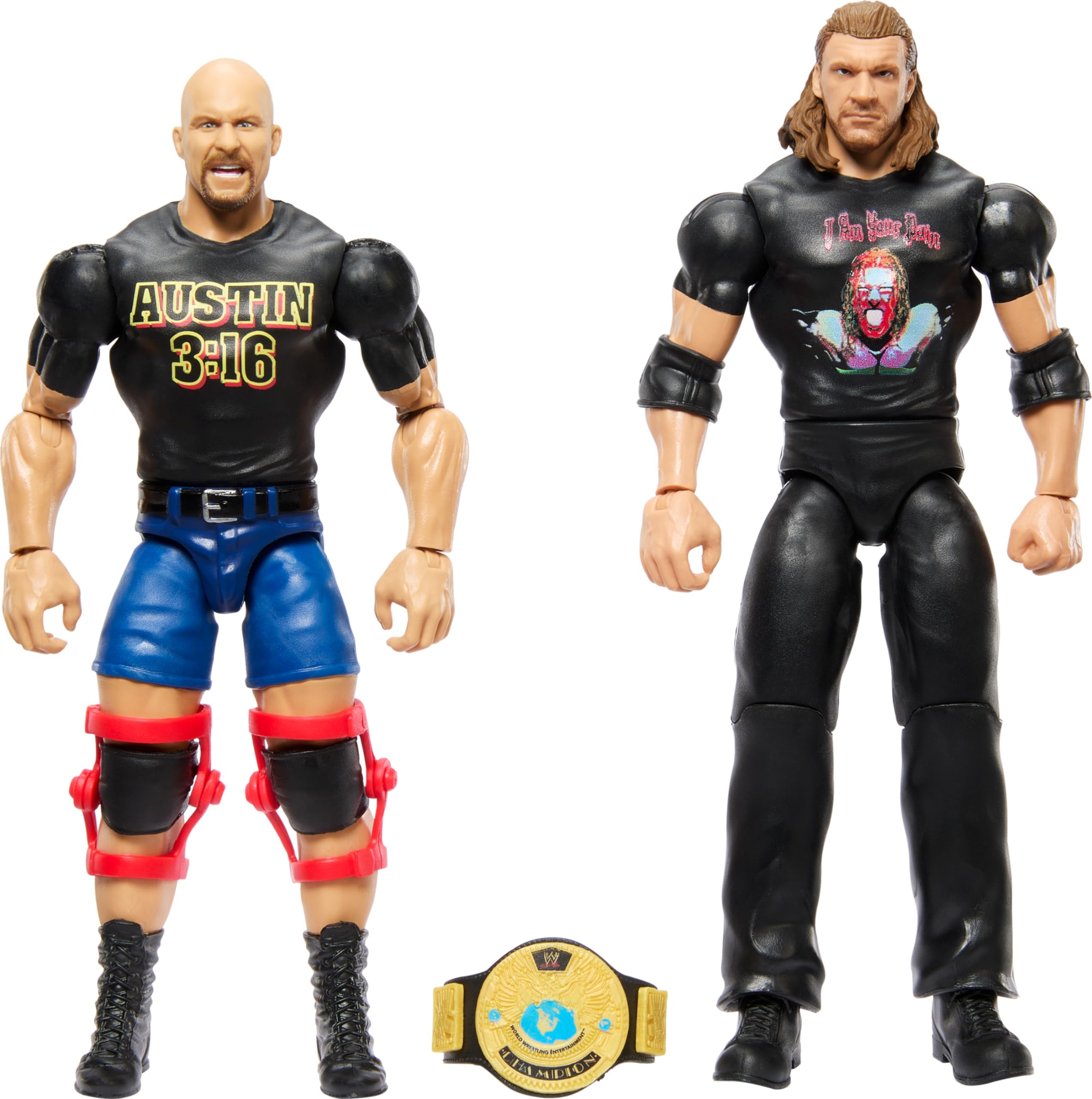 Pacote Com 2 Bonecos De Ação Mattel Wwe Championship Showdown