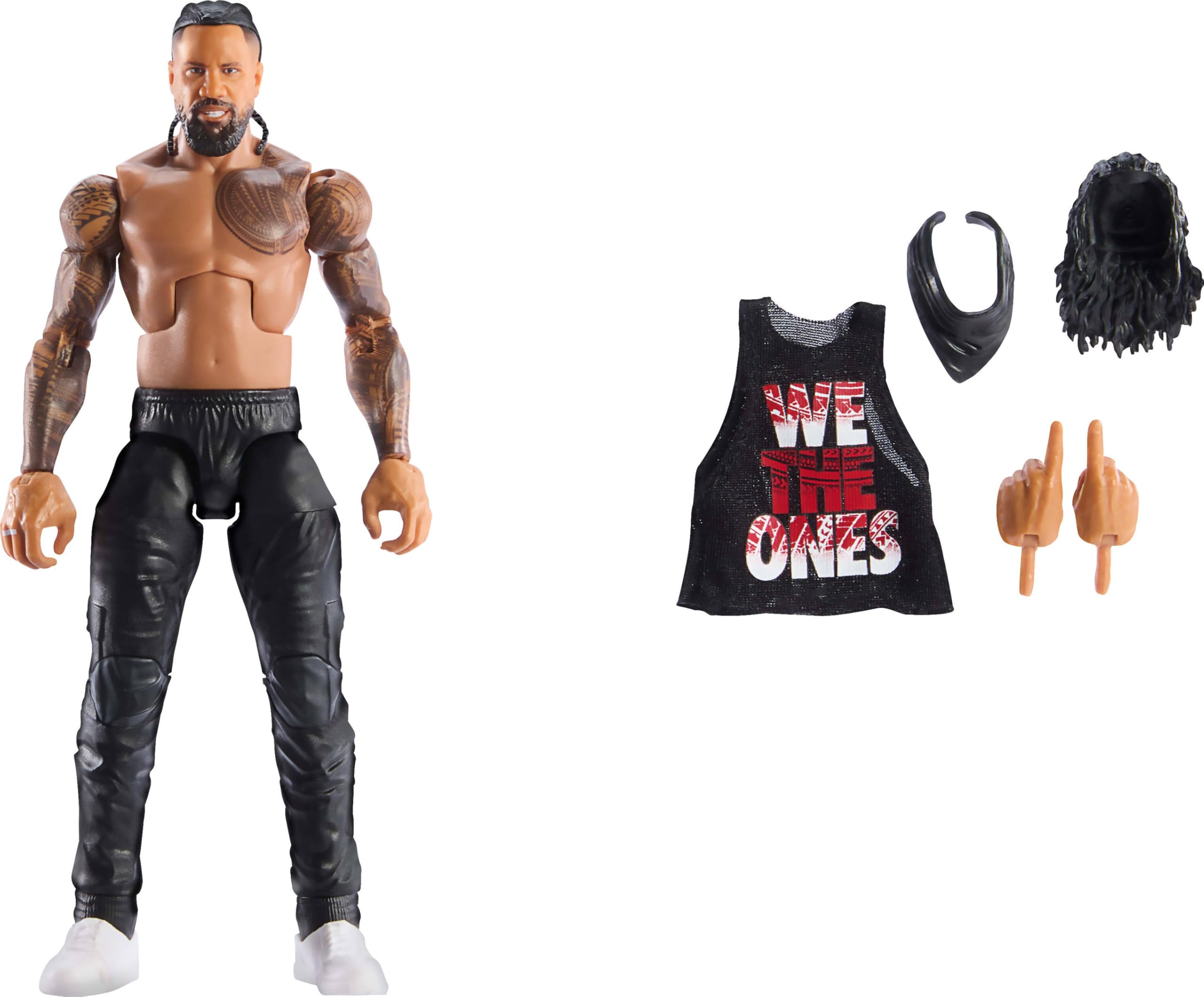 Boneco De Ação Mattel Wwe Elite Colecionável Jimmy Uso De 6 Polegadas