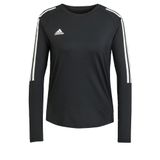 Camisa De Voleibol Adidas Hi Low De Manga Comprida Feminina Preta/branca