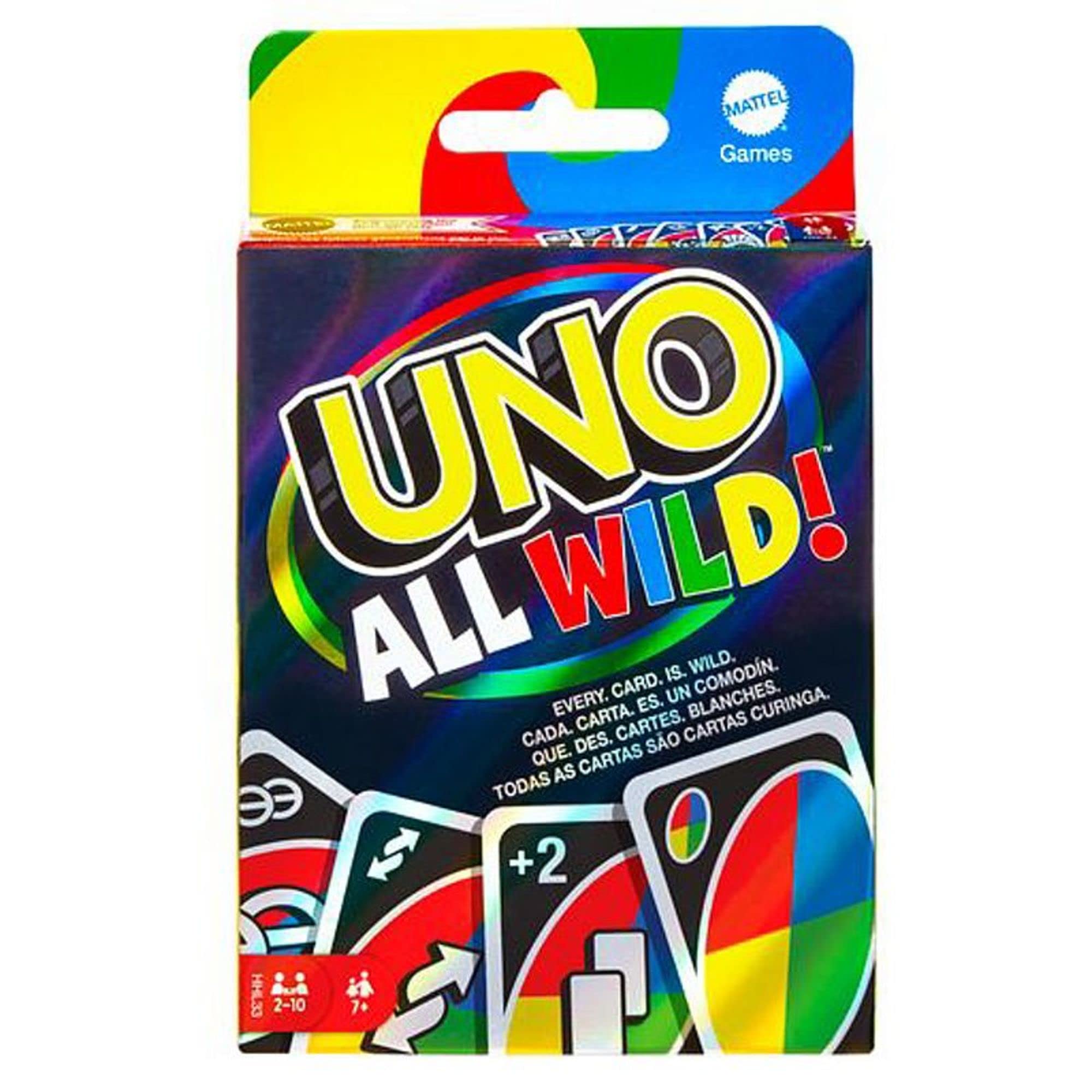 Jogo De Cartas Mattel Games Uno All Wild 112 Cards 7+ Years