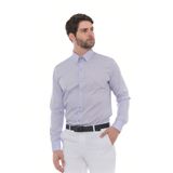 Camisa Social Manga Longa Slim Lilás