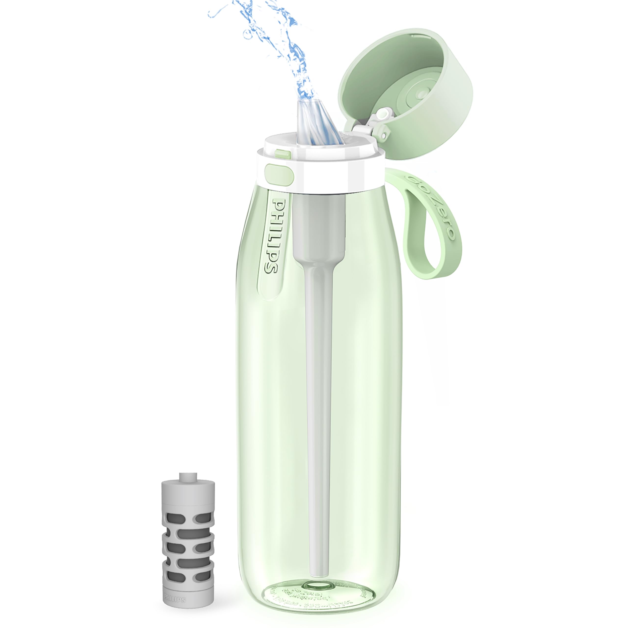 Garrafa De Água Philips Gozero Everyday Filter 1l Verde