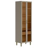 Cristaleiras 2 Portas Bochum Jequitiba Gris