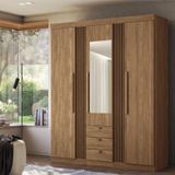 Roupeiro 4 Portas Espelho Pernambuco 4.4 Jatoba